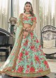 Gorgeous Mint Green Art Silk Lehenga Choli